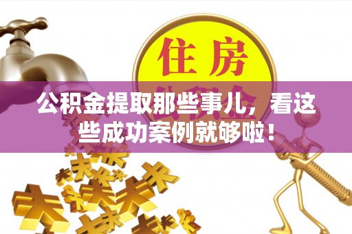 定结公积金提取那些事儿，看这些成功案例就够啦！