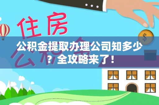 定结公积金提取办理公司知多少？全攻略来了！